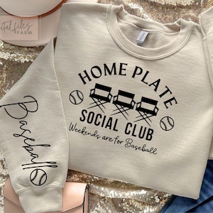 Baseball SVG, Baseball Mom SVG, PNG, Home Plate Social Club, Baseball Sleeve Shirt Svg, Baseball Season Svg, Baseball Shirt Svg Cut files