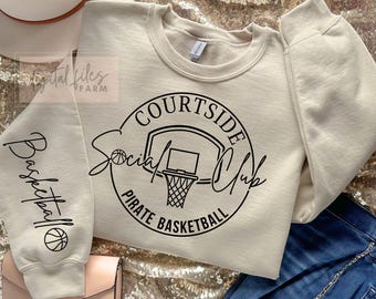 Pirate Basketball SVG, Courtside Social Club Design (digitale download)