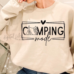 Camping Svg, Camping Mode SVG, Camp Life Svg, Adventure Svg, Travel Shirt Svg, Family Vacation Svg, Happy Camper Svg, Camping Shirt Svg Cut