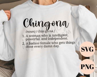 Definicja Chingona SVG PNG dla rękodzieła, zabawny projekt cytatu w słowniku hiszpańsko-latynoskim
