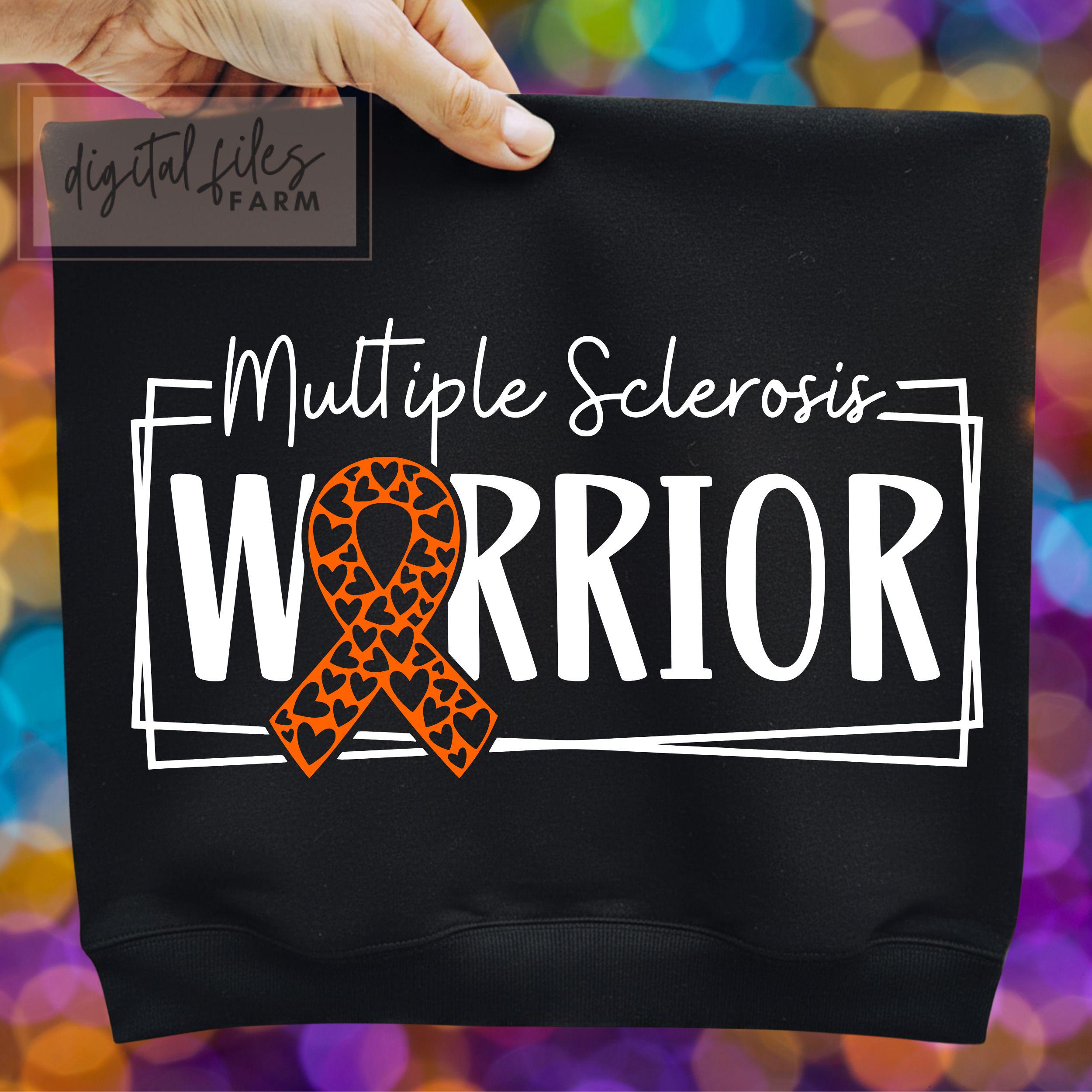 Ms Ribbon Vector Image MS Warrior Orange Ribbon SVG, Multiple Sclerosis Awareness PNG (digital ...