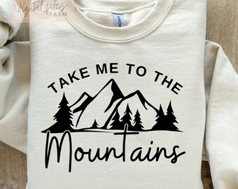 Diseño de camisetas de aventura SVG y PNG de montañas (descarga digital)