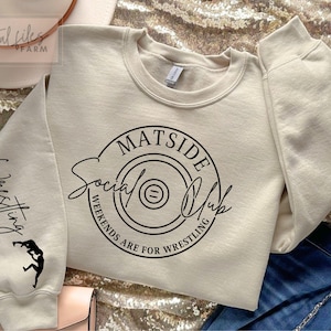 Wrestling Mom SVG, Matside Social Club Svg, Wrestling Svg, Sleeve Wrestling shirt svg, Wrestling Season, Love Wrestling Svg, Sports Mom Svg