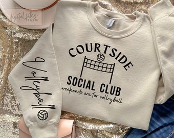 Volleyball Mom SVG, Volleyball Svg, Courtside Social Club Svg, Volleyball shirt svg, Volleyball Season Svg, Cheer Volleyball Mom Shirt Svg