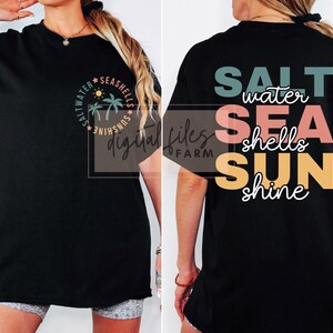Saltwater Seashells Sunshine SVG PNG, Beaches Svg, Stay Salty Svg, Salt Sea Sun Svg, Ready for Summer Family, Great Summer Svg, Beach Svg
