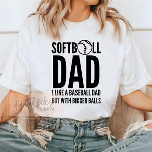 Softbal vader als een honkbal, maar met grotere ballen Svg, softbal vader Svg, honkbal vader Svg, sportliefhebber Svg, Vaderdag Svg Cut-bestand Cricut