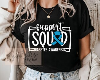 Support Squad Diabetes Awareness Svg, Diabetes Awareness Svg, We Wear Blue Svg, Blue Ribbon Svg, Diabetes November Svg, You are Enough Svg
