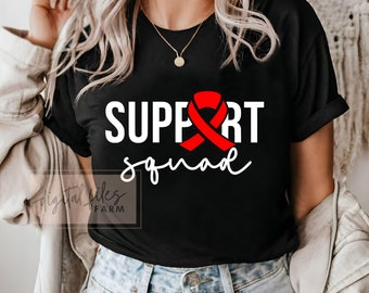 Support Squad svg, Ribbon svg, Awareness Ribbon svg, Awareness svg, Heart Sofas Awareness svg, Heart warrior svg Dateien für Cricut
