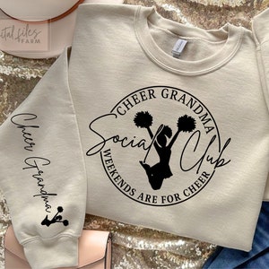 Cheer Grandma SVG, Cheer Grandma Social Club, Cheer SVG, Cheer Grandma Shirt Svg, Cheerleader Svg, Game Day Vibes Svg, Grandma Team Spirit