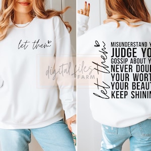 Laat ze SVG, PNG, Keep Shining Svg, mouw Shirt Svg, eigenwaarde Svg, zelfliefde svg, inspirerende Svg, inspirerende en geestelijke gezondheid Svg