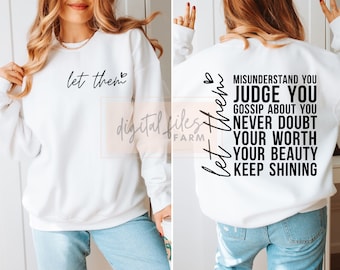 Let Them SVG, PNG, Keep Shining Svg, Sleeve Shirt Svg, Self Worth Svg, Self Love svg, Inspirational Svg, Inspirational and Mental Health Svg