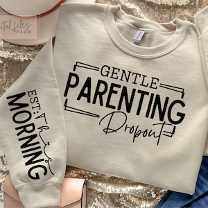 Gentle Parenting Dropout SVG PNG for Crafts, Funny Motherhood Sleeve Design, Ready to Use
