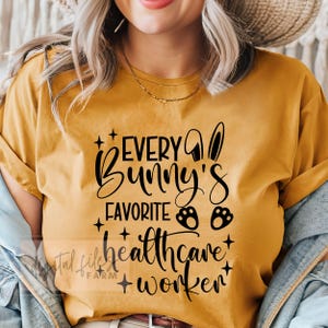 Easter Svg, PNG, Every Bunnys Favorite healthcare worker Svg, Easter healthcare worker Svg, Funny Easter, Bunny Healthcare Worker Shirt Svg