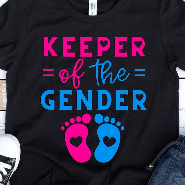 Gender Reveal Keeper of the Gender SVG PNG, Team Boy Team Girl, Gender Reveal shirt svg, Keeper of the Gender Svg, Reveal Party Baby