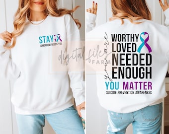 Suicide Prevention Awareness SVG PNG, Stay National Suicide Prevention, Awareness Svg, Suicide Prevention Week Shirt Svg, Ribon Awareness