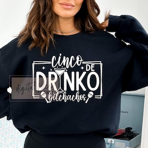 Cinco de Drinko Bitchachos SVG, Cinco de Mayo SVG, Feriados Mexicanos, Viagem ao México, Festa Mexicana, Festa Mexicana, Camiseta do Esquadrão Fiesta SVG