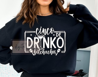 Cinco De Drinko Bitchachos SVG: Mexican Fiesta Shirt Design (Digital Download)