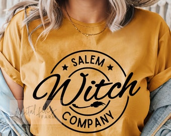 Halloween Svg, Salem Witch Company Svg, Divertente design di maglietta di Halloween Svg, Vibrazioni di Halloween Svg, File di Halloween Witch Svg, Halloween autunno Svg