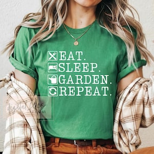 Eat Sleep Garden Repeat SVG, Eat Sleep Repeat Svg, PNG, Svg Files For Cricut
