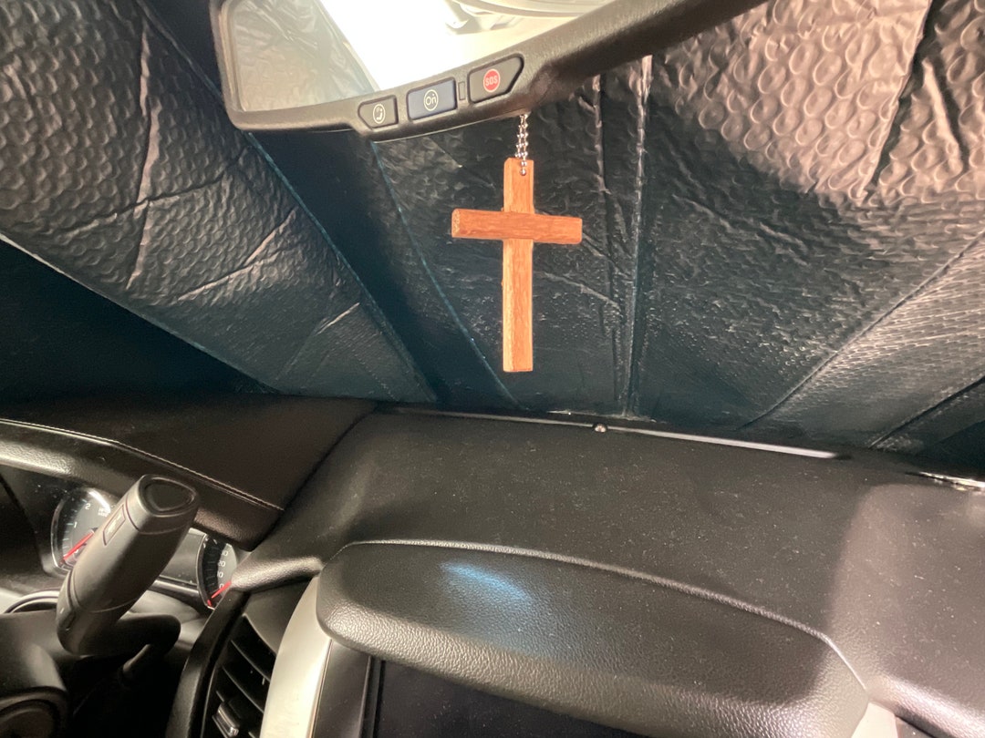 Rear View Mirror Cross Simple Cross Car Cross Simple Wood Etsy