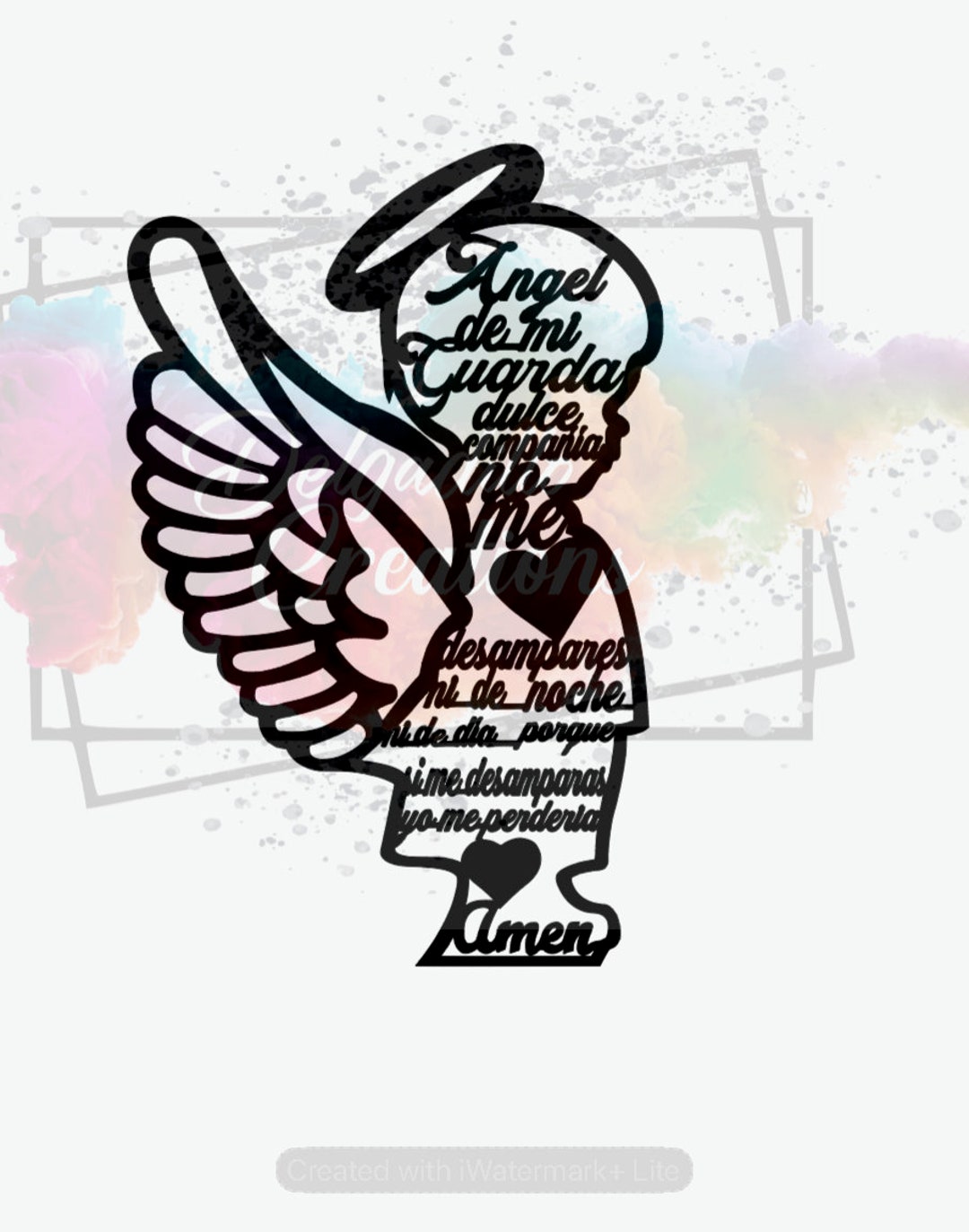 Gradian Angel in Spanish Svg Etsy