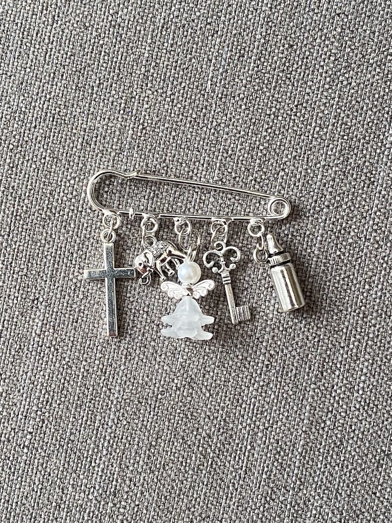 unisex religious maternity pregnancy pin brooch seguro de ma'ternidad baby shower gender reveal car set pin evil protection stroller brooch angel 2