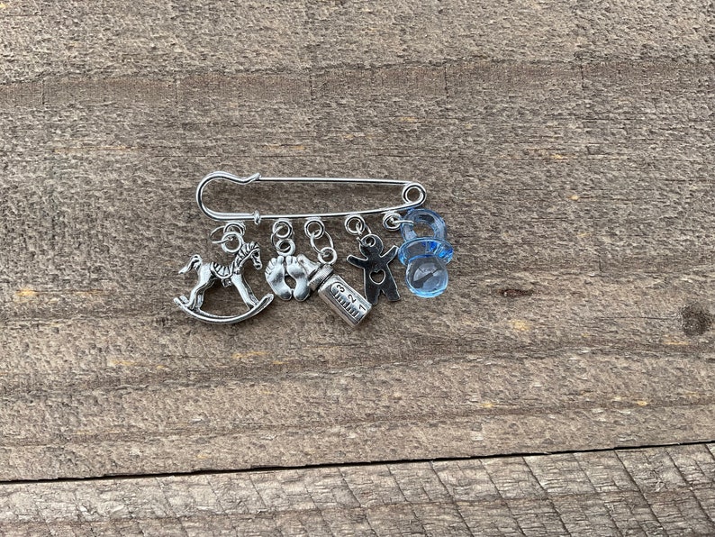 unisex religious maternity pregnancy pin brooch seguro de ma'ternidad baby shower gender reveal car set pin evil protection stroller brooch blue