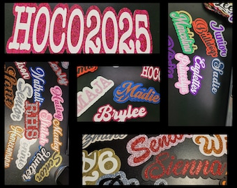 6in homecoming mum placard , centerpiece for mum, mum accessories, personalized mum accessories .