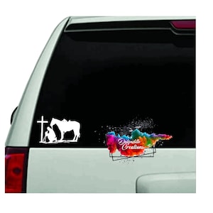 Praying Cowboy Custom Vinyl Decal, Apply to many surfaces, car decal, cross decal, prying decal, Virgin Mary decal God Is Greater Than The H