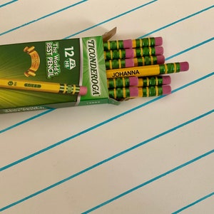 Personalized engraved Pencils | Engraved Pencils | Back to Schoo| Ticonderoga Pencils | Student Gift |#2 | Engraved. my first pencil kinder