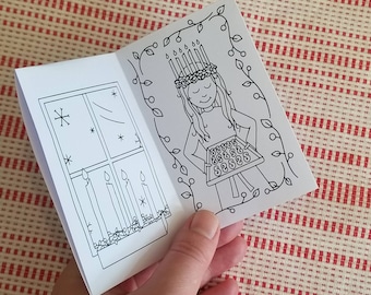 Swedish Christmas Mini Coloring Book