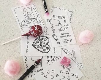 Printable Valentine Cards, Mini Book (Digital Download)