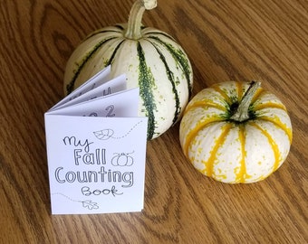 Mini Fall Counting Coloring Book