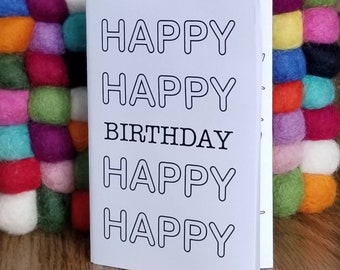 Happy Birthday Mini Coloring Book