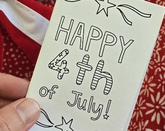 Printable Fourth of July Mini Coloring Book