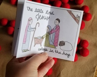 Away in a Manger Mini Coloring Book