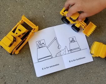 Construction Vehicles Mini Book