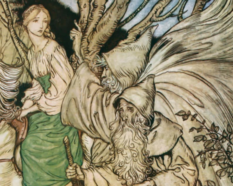 Arthur Rackham Undine Fairy Tale Art Print, Golden Age Illustration - Etsy