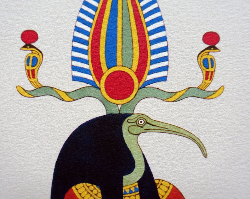 Thoth God of Wisdom Writing and Magic. Cool Egyptian Wall Etsy