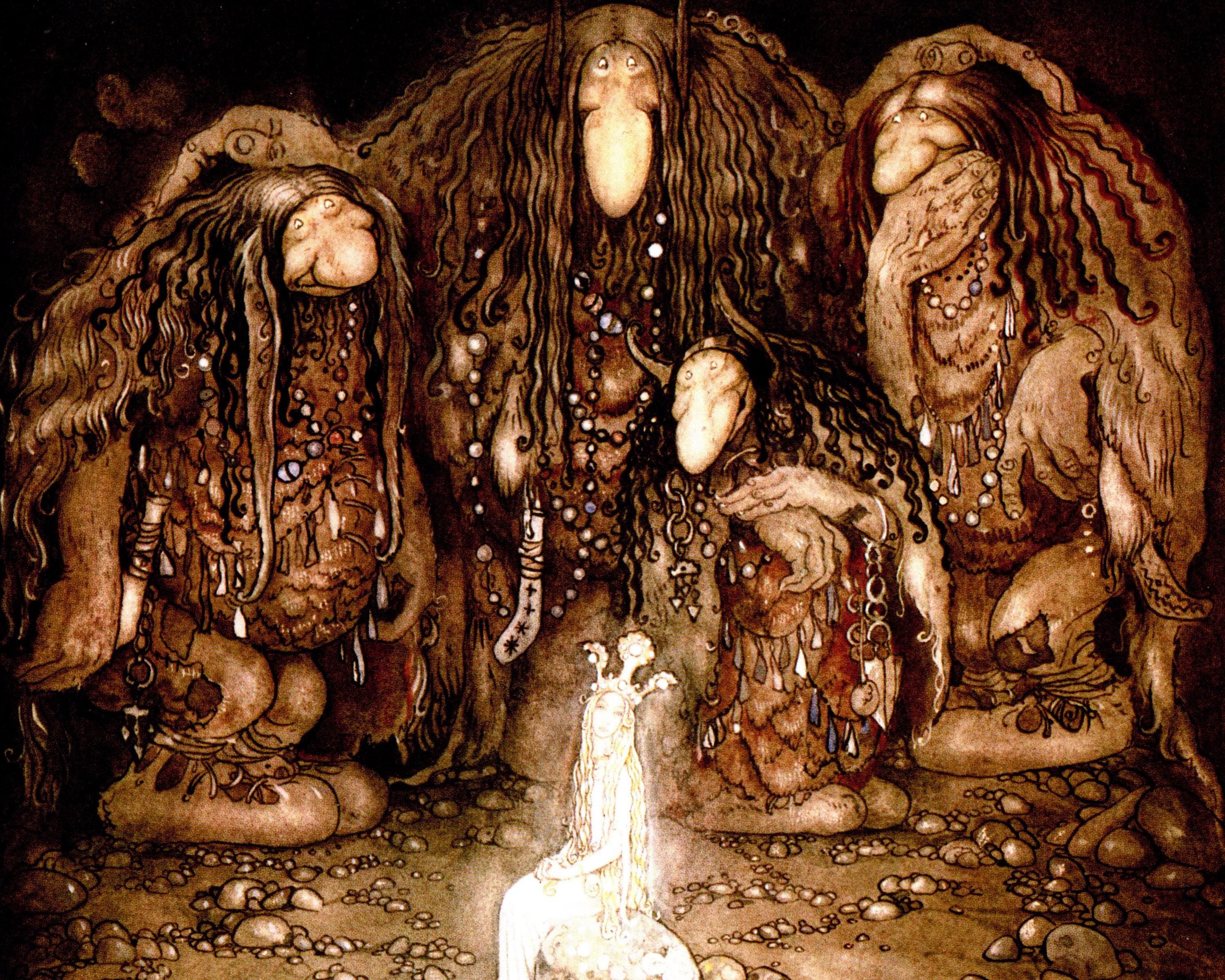 John Bauer 'troll Mother.' Wonderful Illustration From 'bland