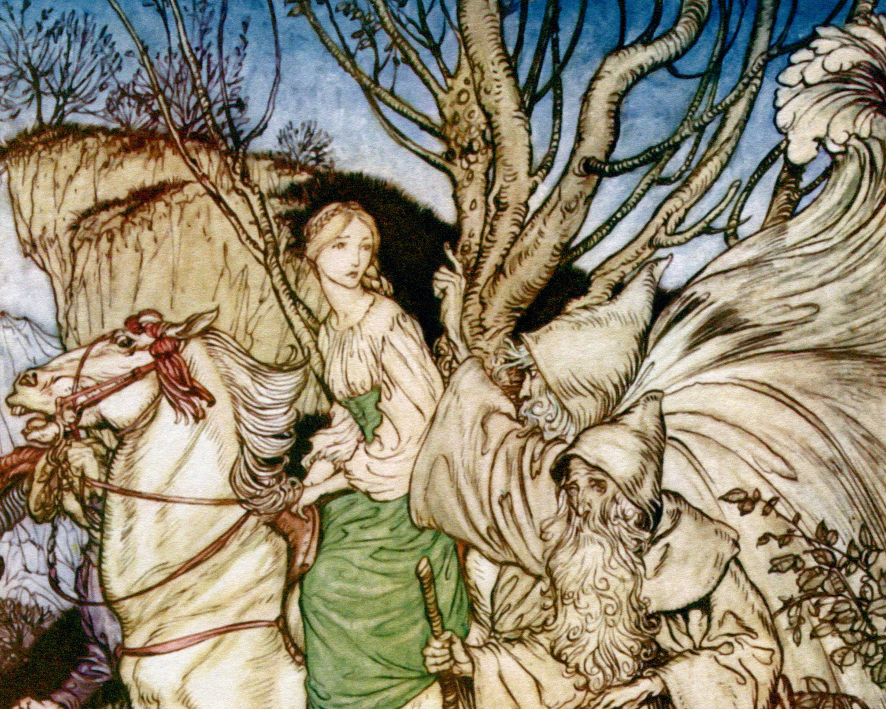 Arthur Rackham Undine Fairy Tale Art Print, Golden Age Illustration - Etsy