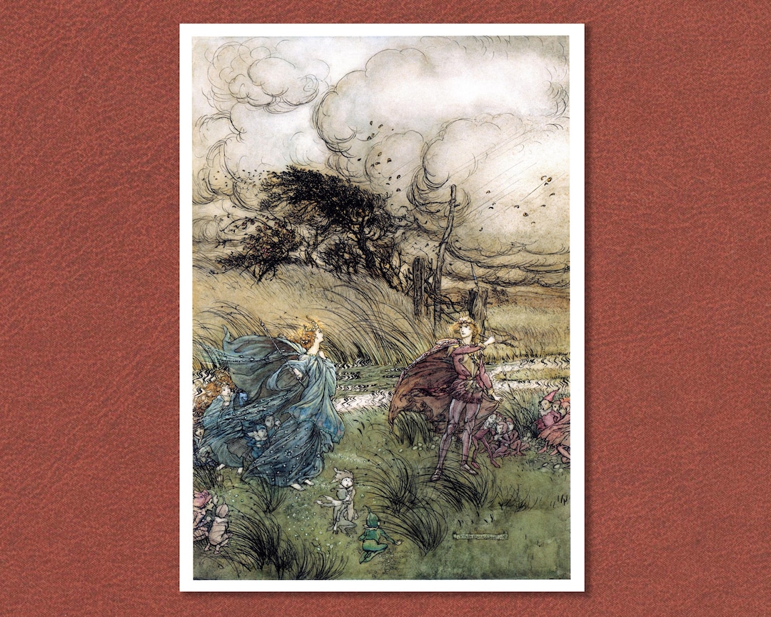 Arthur Rackham 'midsummer Night's Dream' Art Print, Titania and Oberon ...