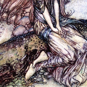 Arthur Rackham Undine Print: Water Nymph Fairy Tale Art - Etsy