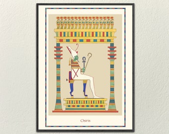 Osiris, Lord of Eternity. Gods of Egypt. Fine Art Print. Egyptology Gift. Vintage cool. Ancient art. Wall art decor. Magic of Egypt.