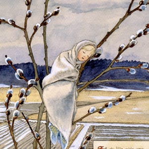 Willow Song. Wonderful children&#39;s art by Elsa Beskow. Famous Finnish poem and nursery song.