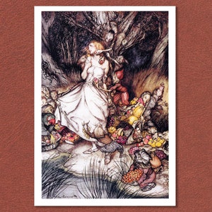 «El mercado de los duendes» de Arthur Rackham. Famosa ilustración del famoso poema de Christina Rossetti. Cuidadosamente restaurada.