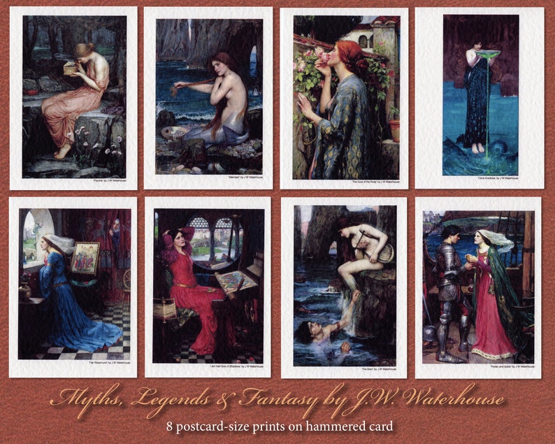 Pre-Raphaelite Art Prints, J.W. Waterhouse, Fine Art Card (4x5.8 in) image 1