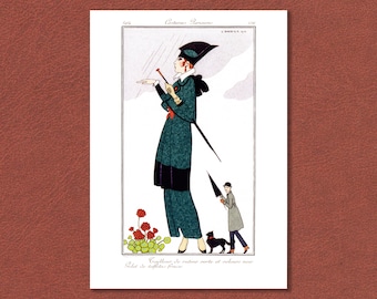 George Barbier Fashion Illustration Print, 1914 Magazine Art