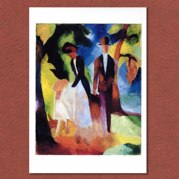 Du grand art : 'People by the Blue Lake' d'August Macke. Merveilleux art expressionniste du début du XXe siècle. Insolite & éclectique.