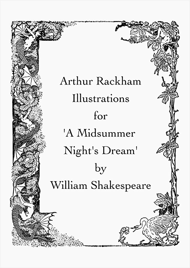 Arthur Rackham 'midsummer Night's Dream' 16 Restored Prints ...